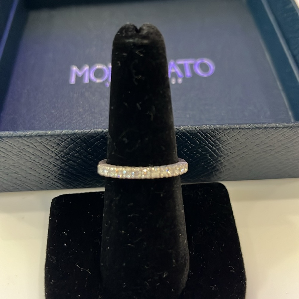 74. 💎MORELLATO STAMPED 3348 Al CUBIC ZIRCONIA RING BRAND NEW 13 STONES SIZE 7.5